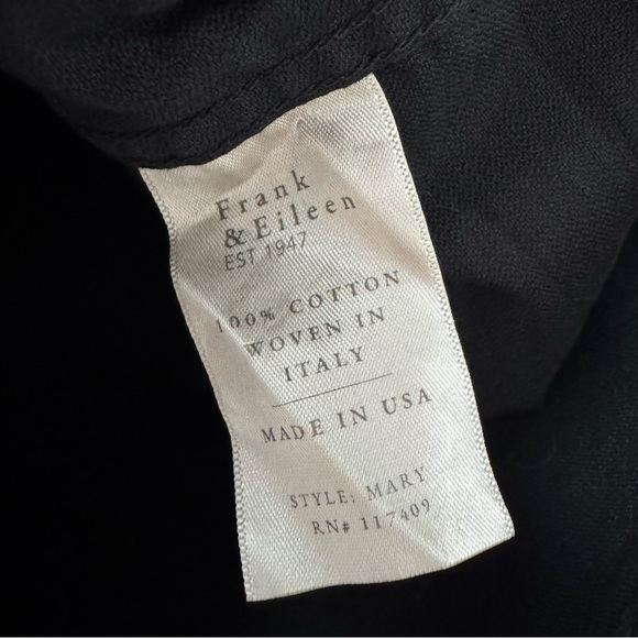 Frank & Eileen Mary Shirtdress Famous Denim Distressed Dress Black Large - Picture 7 of 10